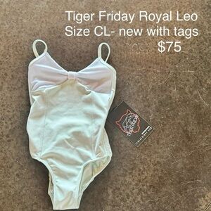 Tiger Friday Kids White Leotard